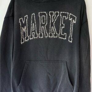 Market Static Vintage Black Hoodie